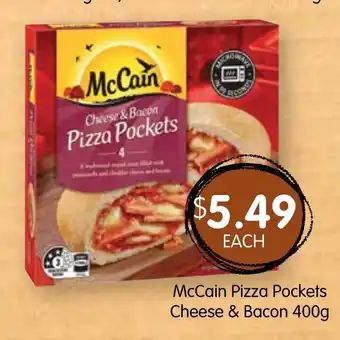 Spudshed McCain Pizza Pockets Cheese & Bacon 400g offer