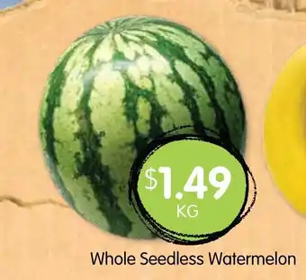 Spudshed Whole Seedless Watermelon per kg offer