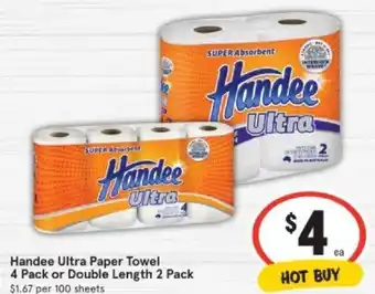 IGA Handee Ultra Paper Towel offer