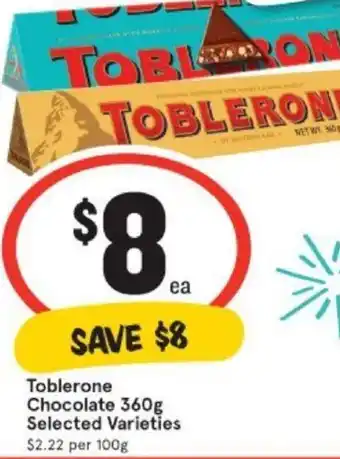 IGA Toblerone Chocolate offer