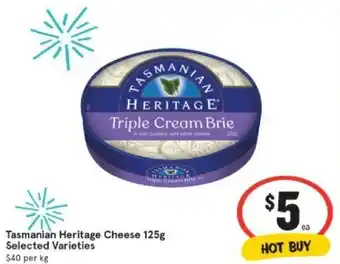 IGA Tasmanian Heritage Cheese offer