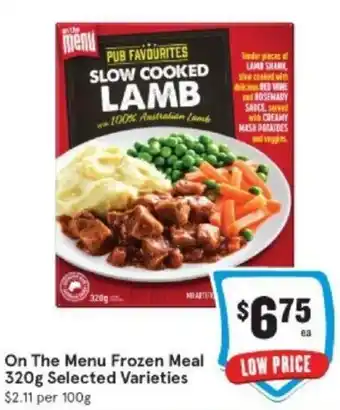 IGA On The Menu Frozen Meal offer