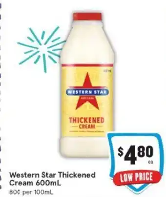 IGA Western Star Thickened Cream offer