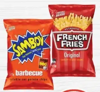 IGA French Fries or Samboy Potato Chips offer