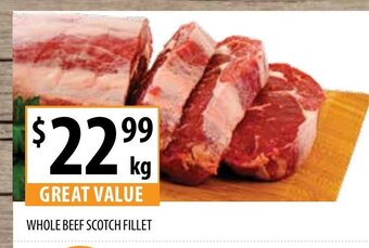 Supabarn Whole Beef Scotch Fillet per kg offer
