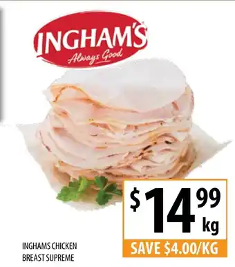 Supabarn Inghams Chicken Breast Supreme per kg offer