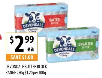 Supabarn Devondale Butter Block Range 250g offer
