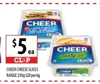 Cheer Cheese Slices Range 250g