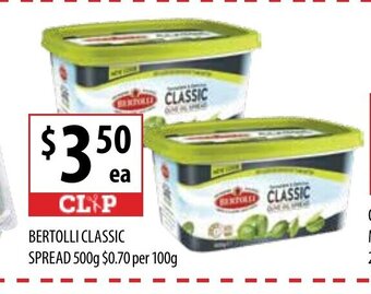 Supabarn Bertolli Classic Spread 500g offer