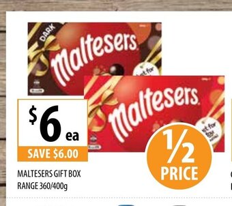 Supabarn Maltesers Gift Box Range 360/400g offer