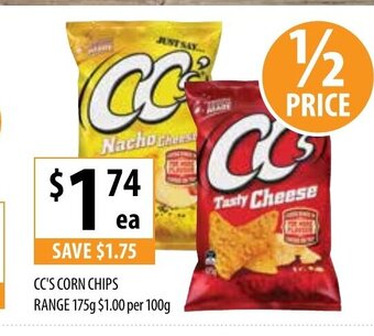 Supabarn CC's Corn Chips Range 175g offer