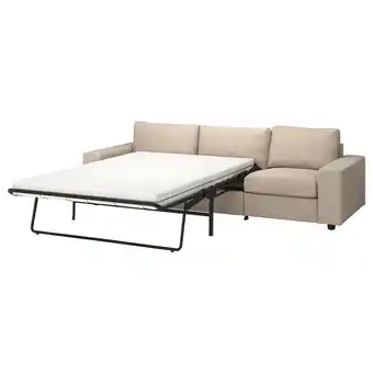 IKEA Vimle 3-seat sofa-bed, with wide armrests/hillared beige offer