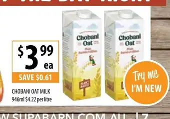 Supabarn Chobani Oat Milk 946ml offer