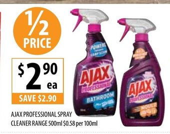 Supabarn Ajax Professional Spray Cleaner Range 500ml offer