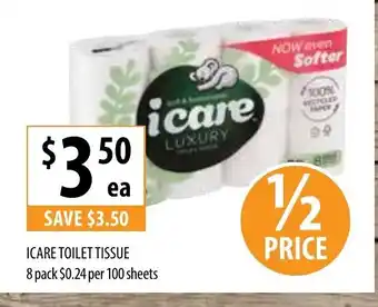 Supabarn Icare Toilet Tissue 8 Pack offer