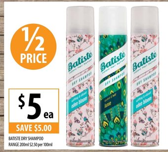 Supabarn Batiste Dry Shampoo Range 200ml offer