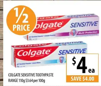 Supabarn Colgate Sensitive Toothpaste Range 110g offer