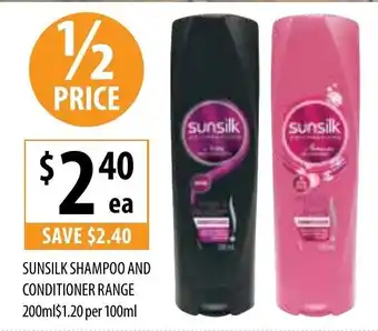 Supabarn Sunsilk Shampoo and Conditioner Range 200ml offer