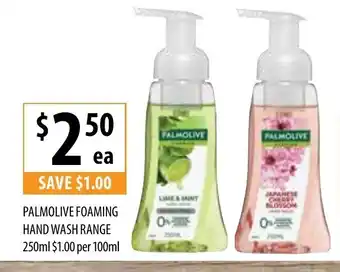 Supabarn Palmolive Foaming Hand Wash Range 250ml offer