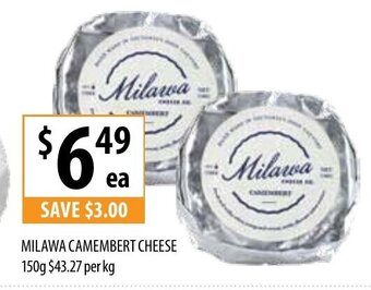 Supabarn Milawa Camembert Cheese 150g offer
