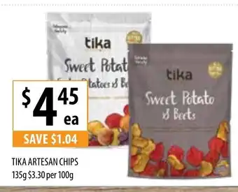Supabarn Tika Artesan Chips 135g offer