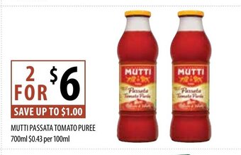 Supabarn Mutti Passata Tomato Puree 700ml offer