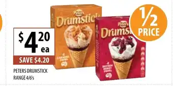 Supabarn Peters Drumstick Range 4/6's offer