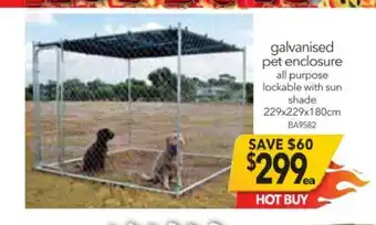 Cheap as Chips Galvanized Pet Enclosure offer