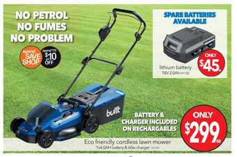 Cheap as Chips Eco Friendly Cordless Lawn Mower offer