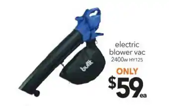 Cheap as Chips Electric Blower Vac 2400w - HY125 offer