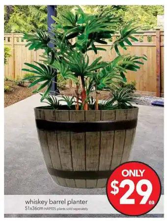 Cheap as Chips Whiskey Barrel Planter 51x36cm - HA9925 offer
