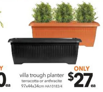 Cheap as Chips Villa Trough Planter Terracotta or anthracite offer