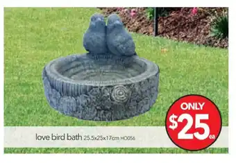 Love Bird Bath 25.5x25x17cm - HO056