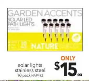 Cheap as Chips Solar Lights Stainless Steel 10 Pack offer