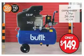 Cheap as Chips Air Compressor 1.5hp 24 Litre - HG139 offer
