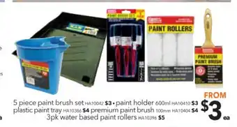 Cheap as Chips 5 Piece Paint Brush Set - HA10042 offer