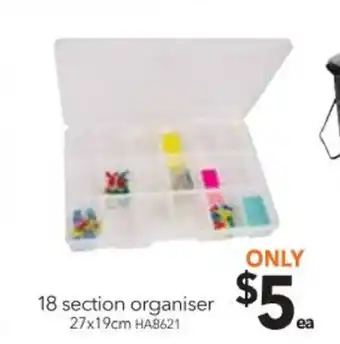 Cheap as Chips 18 Section Organiser 27x19cm offer