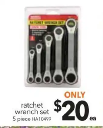 Cheap as Chips Ratchet Wrench Set 5 Piece - HA10499 offer