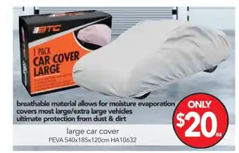 Large Car Cover PEVA 540x 185 x 120 cm - HA10632