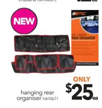 Cheap as Chips Hanging Rear Organiser offer