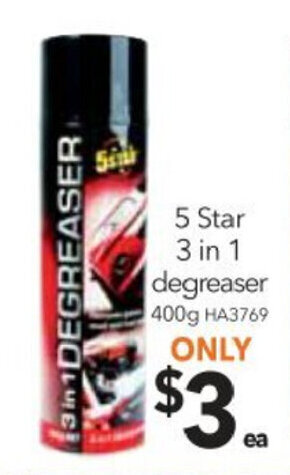 Cheap as Chips 5 Star 3 in 1 Degreaser 400g offer