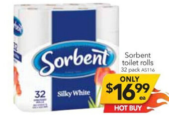 Cheap as Chips Sorbent Toilet Rolls 32 Pack offer