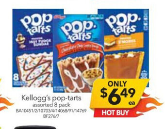 Cheap as Chips Kellogg's Pop Tarts Assorted 8 Pack offer