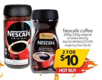 Cheap as Chips Nescafe Coffee 200g-230g original or extra Strong offer