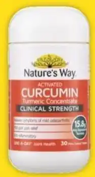 Coles Nature's Way Activated Curcumin 30 Pack offer