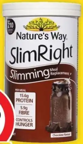 Coles Nature's Way Slim Right Meal Replacement 500g offer