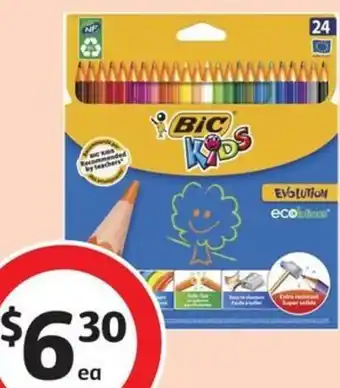 Coles Bic Kids Evolution Colouring Pencils 24 Pack offer