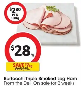 Coles Bertocchi Triple Smoked Leg Ham offer