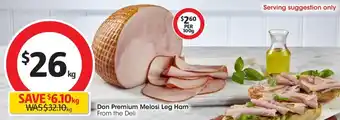 Coles Don Premium Melosi Leg Ham offer