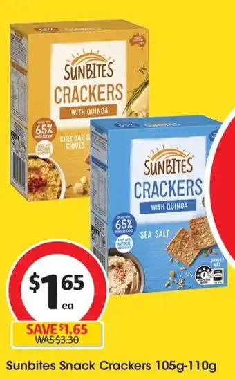 Coles Sunbites Snack Crackers 105g-110g offer